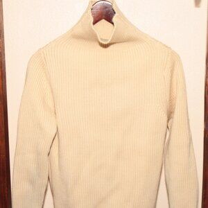 Andersen Andersen XXS Ivory Ecru Turtleneck Wool Sweater